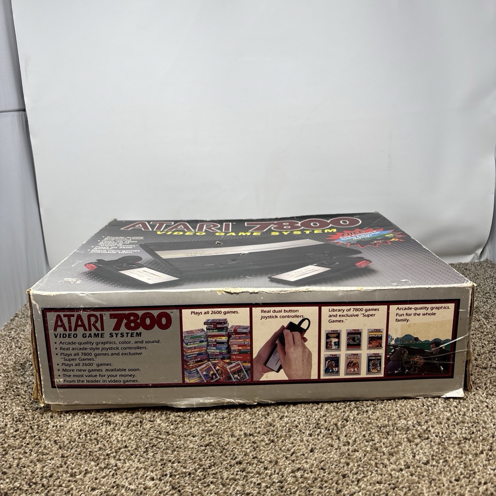 Atari 7800 Console And Games Bundle In Box Fully Tested 11 Games All Cables CIB