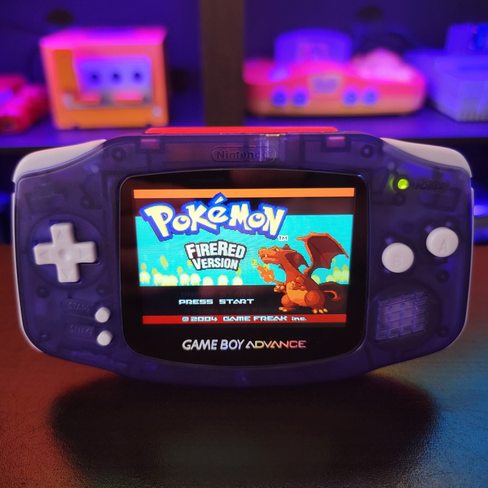 Grape Purple Game Boy Advance GBA iPS LCD USB-C 1800 mAh Rechargeable Battery