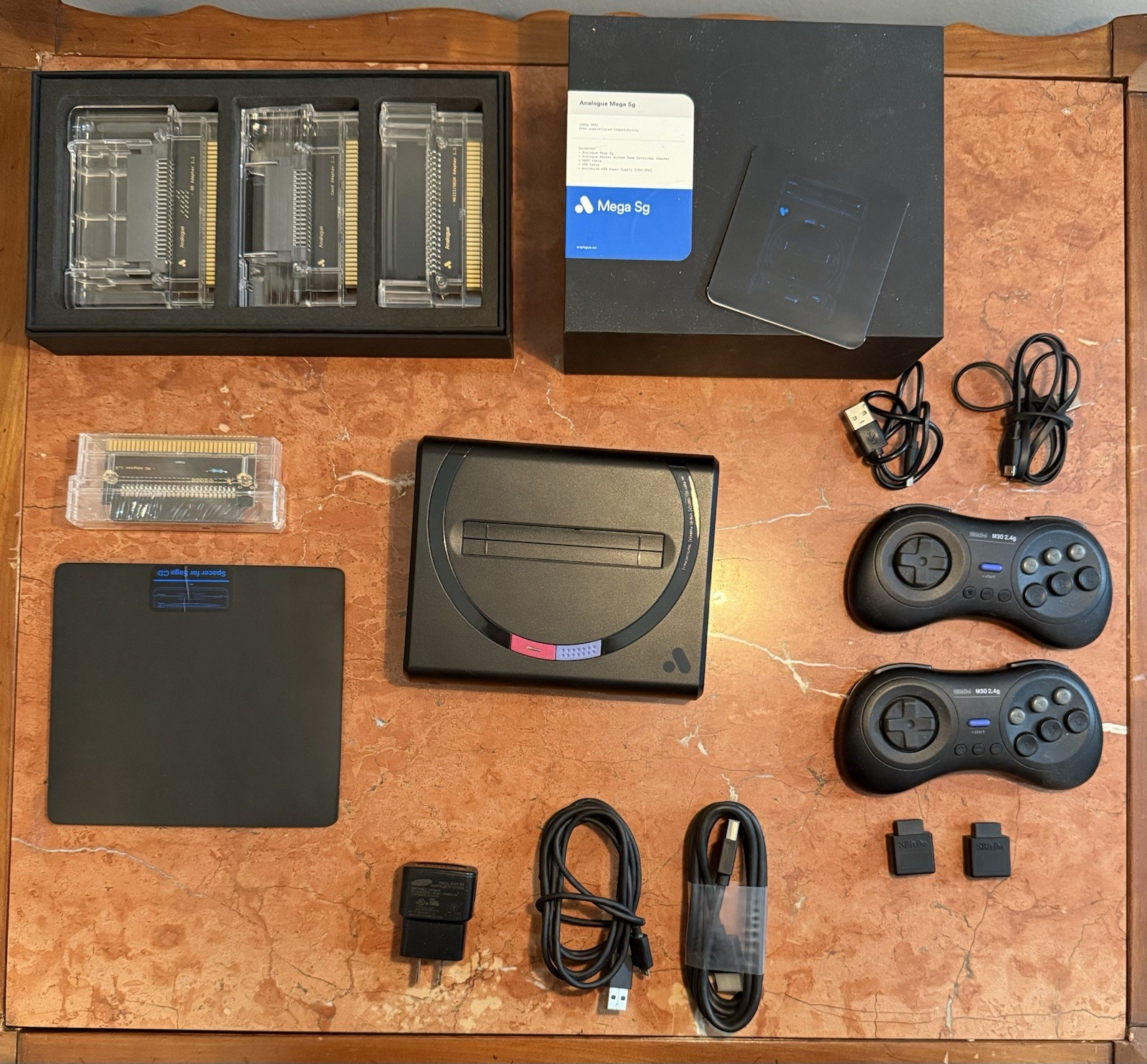 Analogue 💥 Mega SG 💥 Black JPN 2 Blk 8bitdo M30 Gamepad Adapter Set Nt Fpga