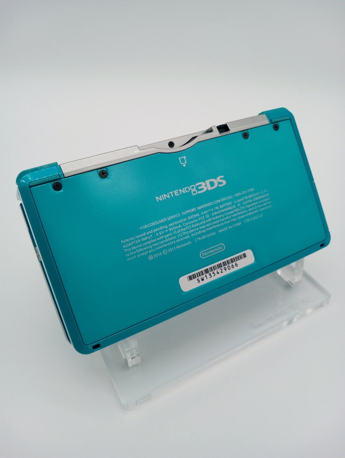 Nintendo 3DS Aqua Blue Handheld System with Box Charger – Excellent Condition