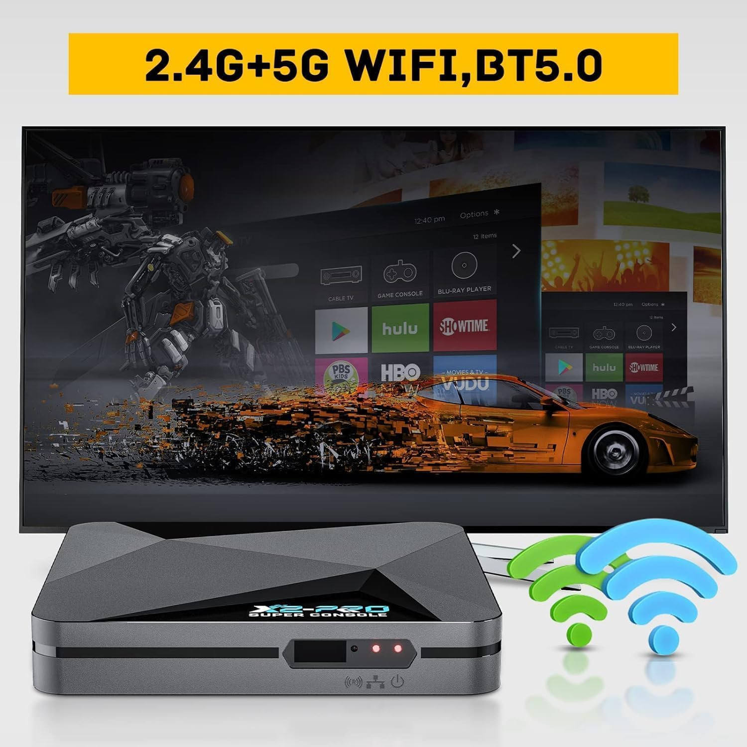 Kinhank Super Console X2 pro,Video Game Console with 37000+Classic Games,4K Retr