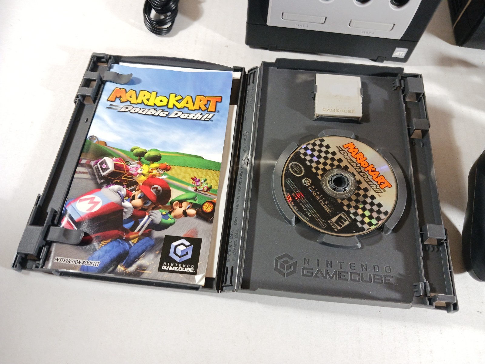 Nintendo GameCube Console Bundle Mario Kart Double Dash Set Black Tested Lot