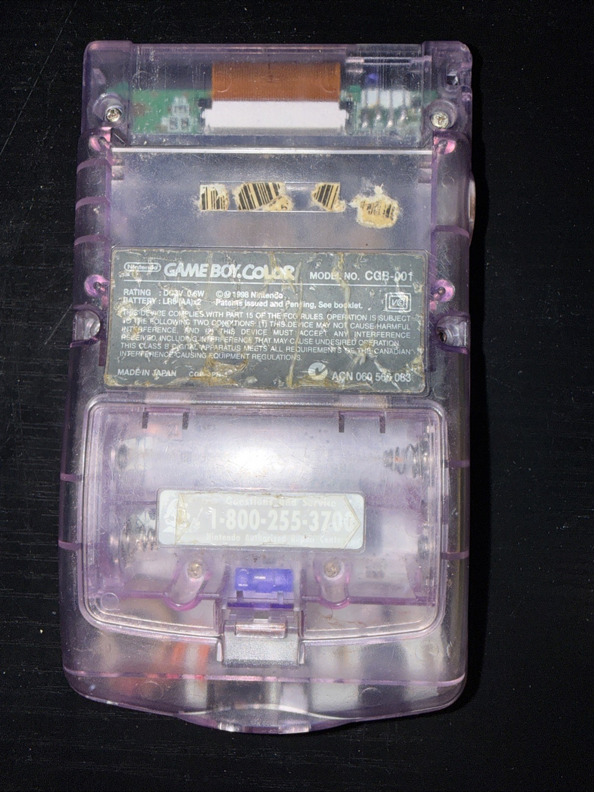 Nintendo Game Boy Color – CGB-001 – Atomic Purple – Cleaned Tested and Working!