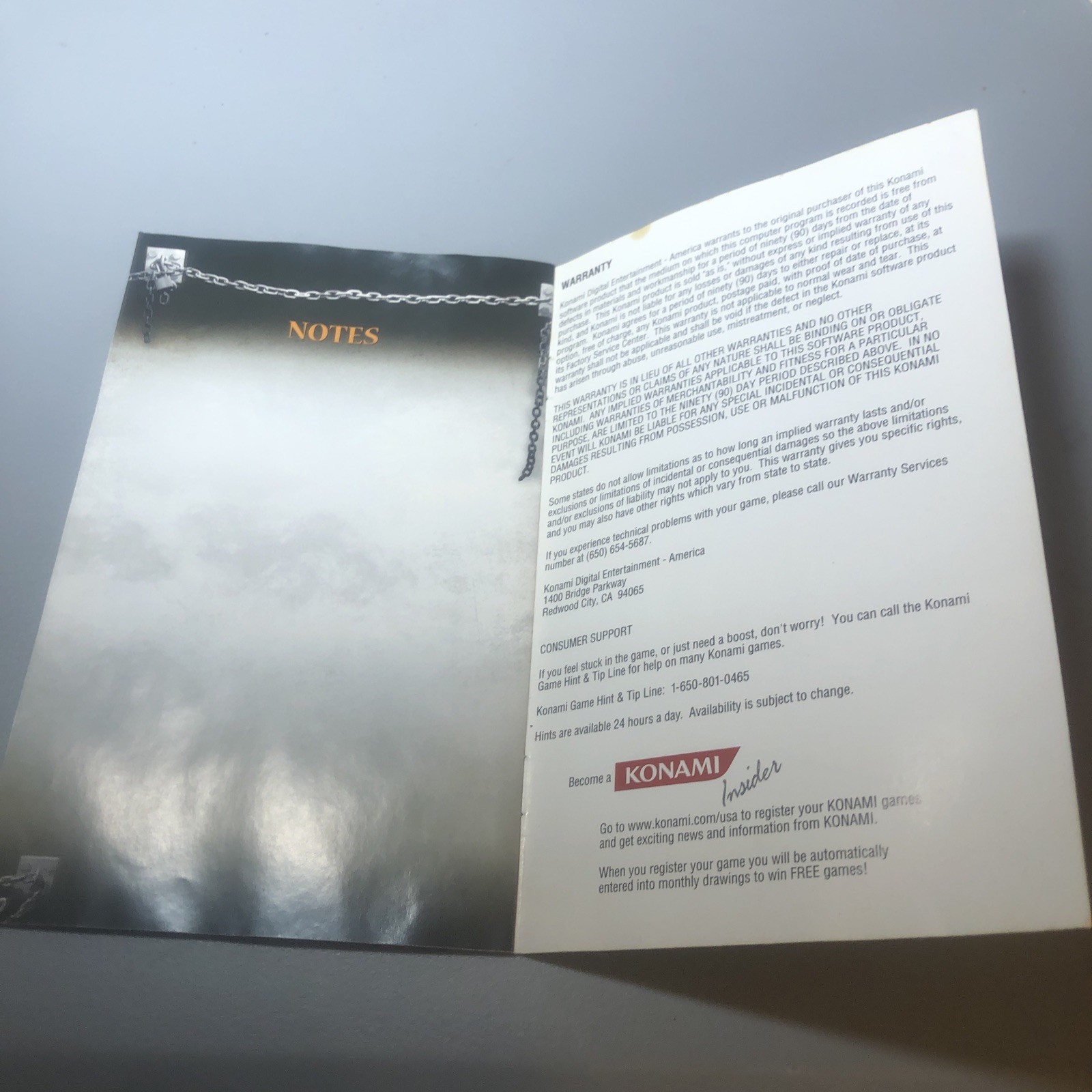 Silent Hill 4 The Room Playstation 2 – Manual Only – Original PS2 Instructions
