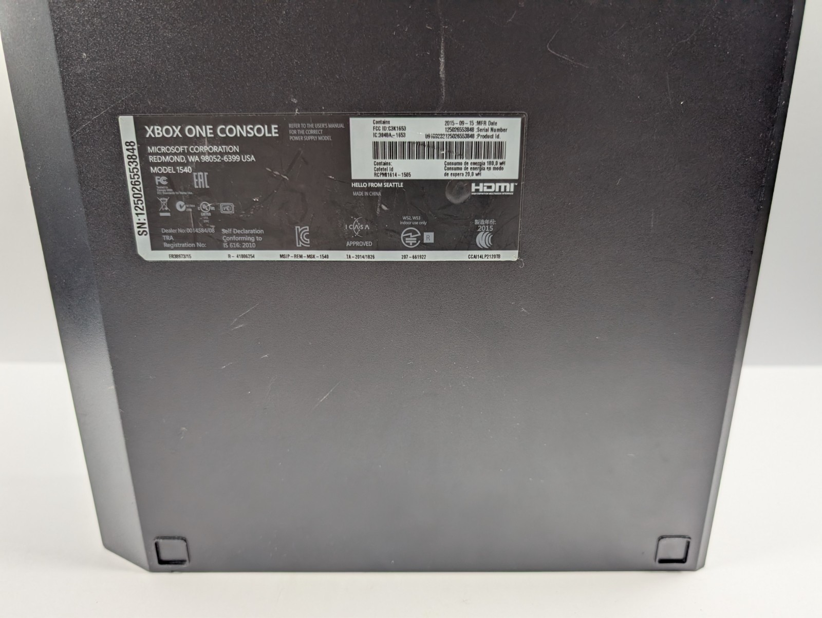Microsoft Xbox One 1540 Black Console 500GB W/ Power Adapter – Tested, Works