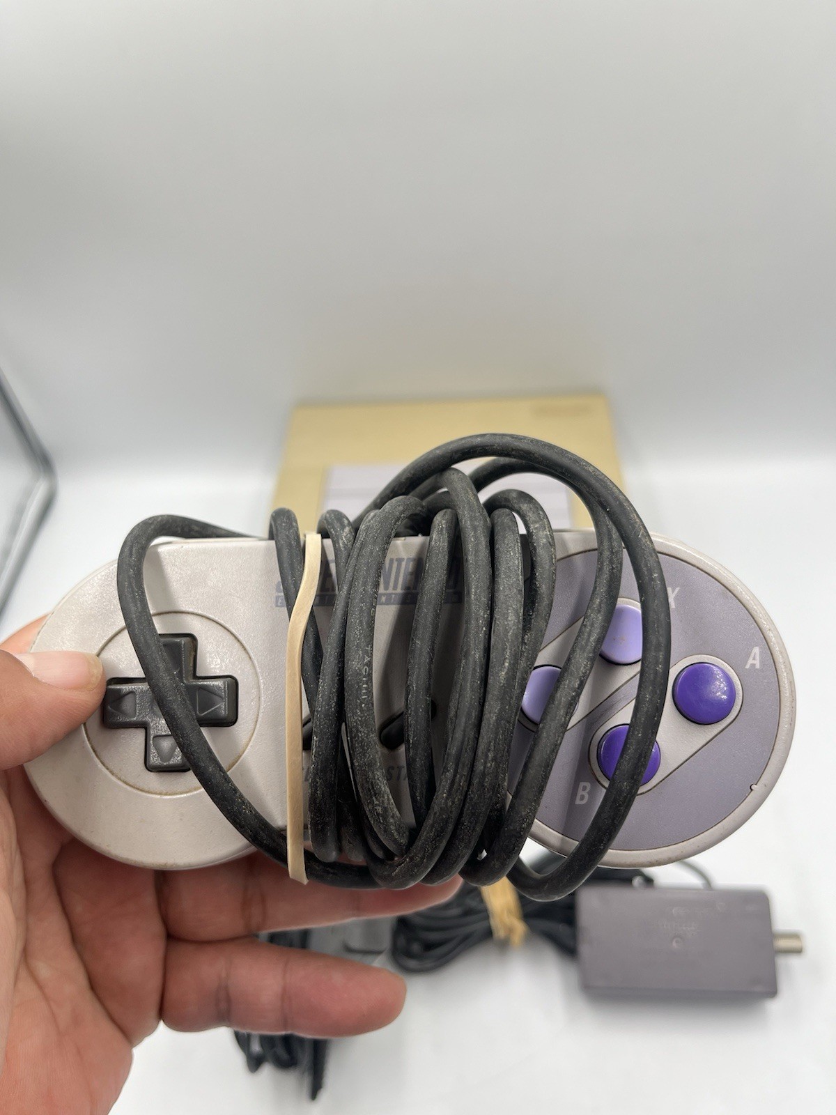 Super Nintendo SNES Console Bundle Oem With Controller All Cables Tested