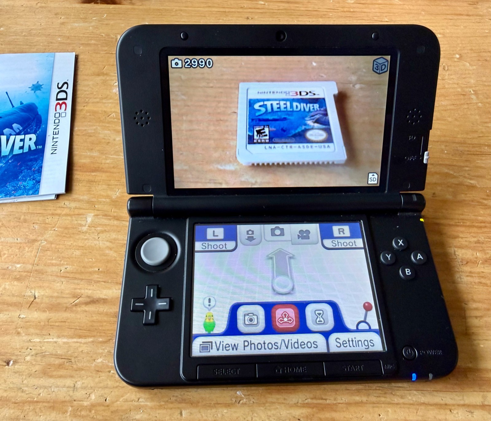 Nintendo 3DS XL Blue/Black – Tested w/ Case, Charger, 4 Games, Stand