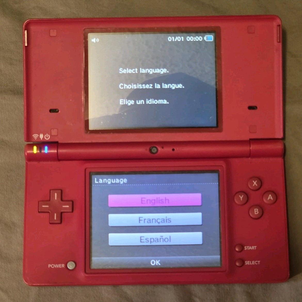 Nintendo DSi Red Handheld Gaming Console (Stylus And Charger Included)
