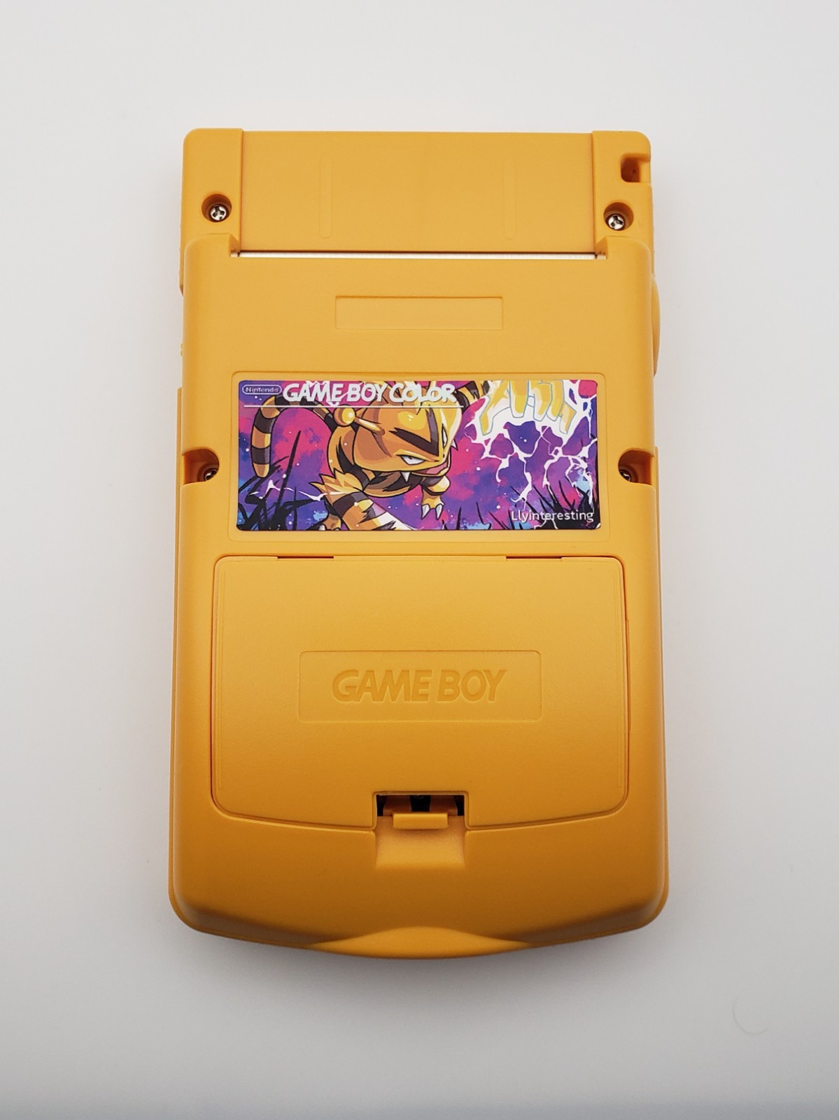 Laminated OLED Screen – Electabuzz Game Boy Color w/ Case, New Speaker, Recapped