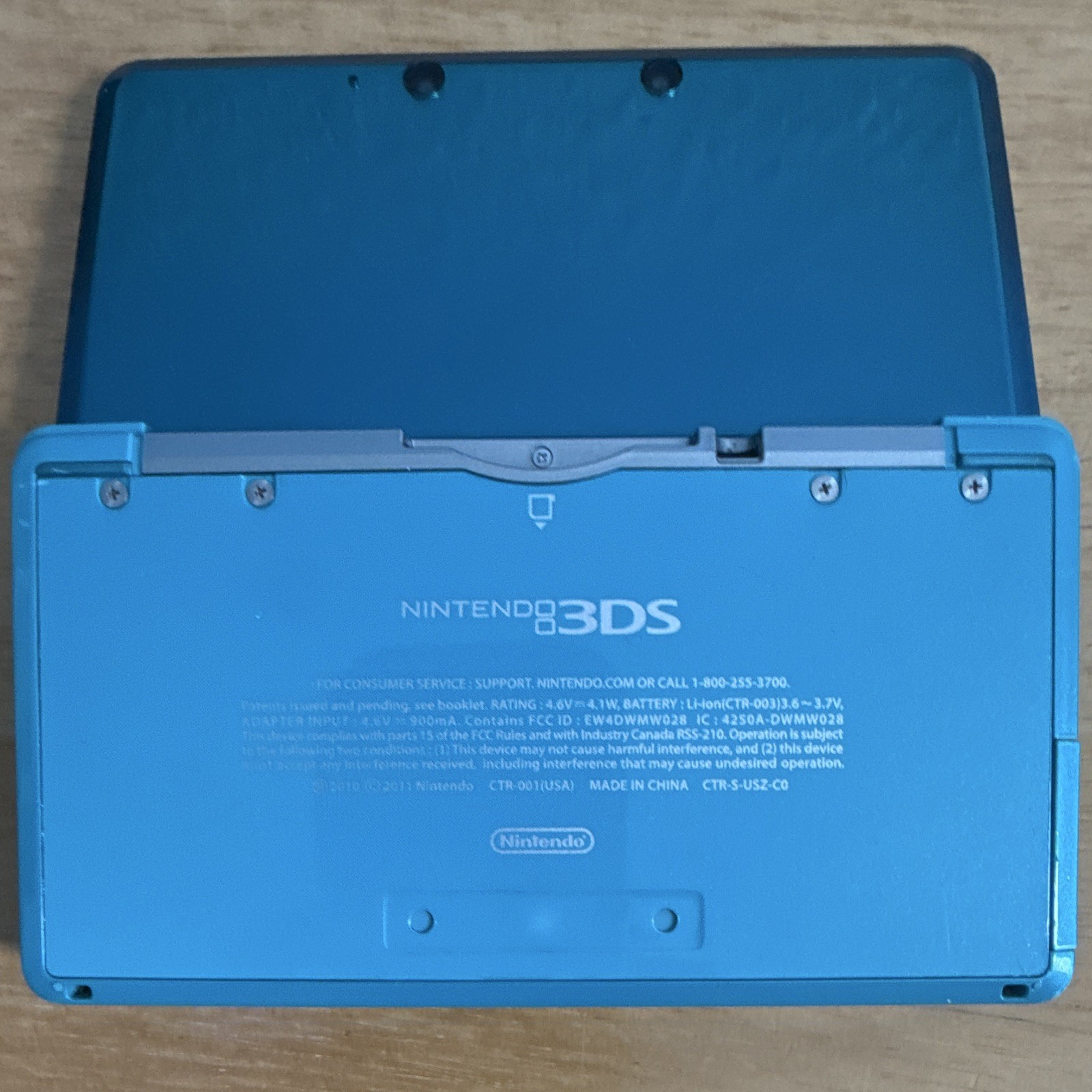Nintendo 3DS Aqua Blue Console Bundle Charger Stylus Case CTR-001 (U.S Seller)