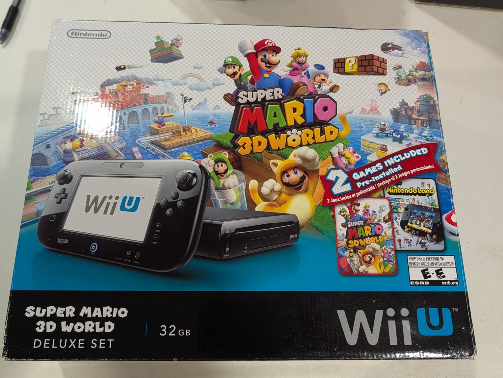 Nintendo Wii U 32 GB Super Mario 3D World Deluxe Set Console CIB Tested w/ Games