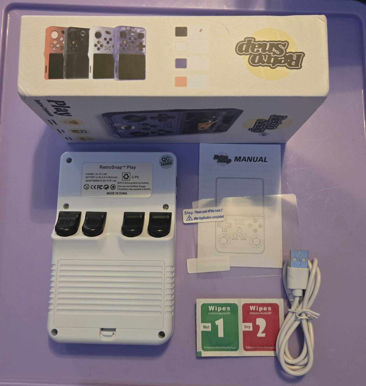 🕹NEW 128GB Handheld Video Game Unit – 22,000+ RETRO GAMES RetroSnap W/ Case🎮