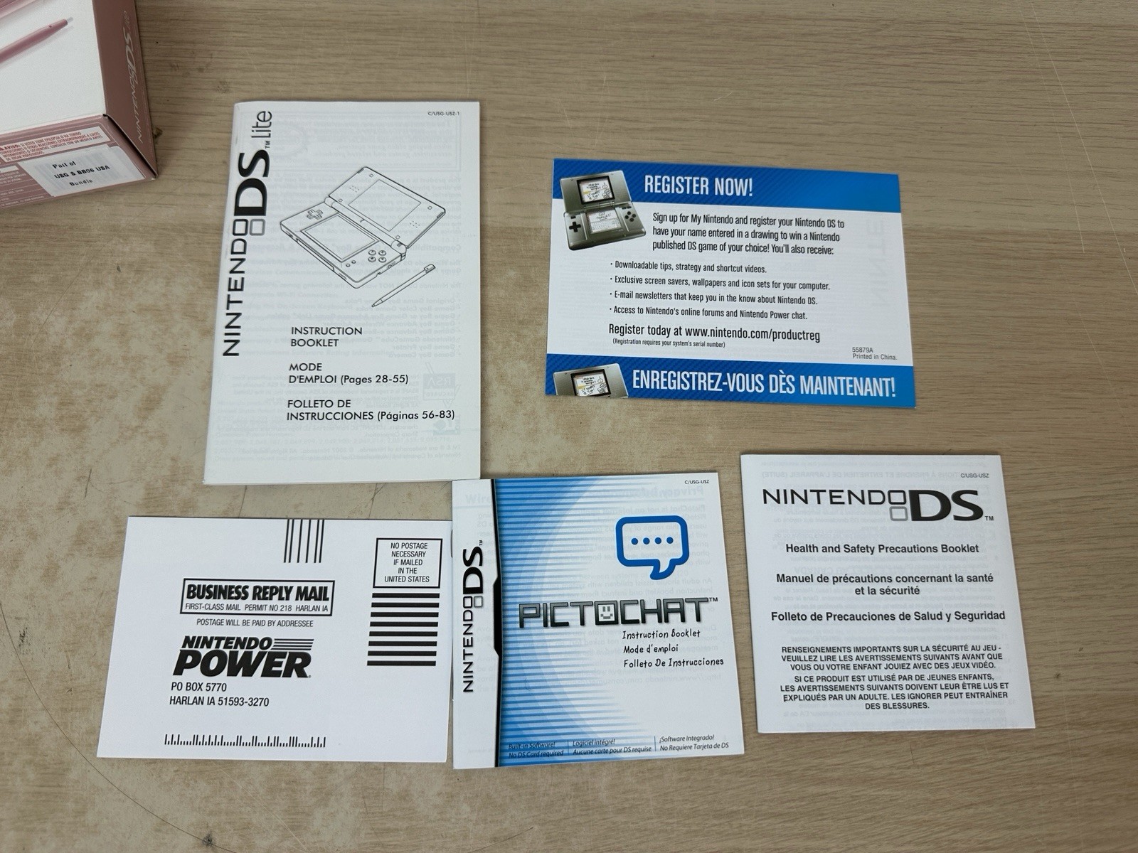 Nintendo DS Lite Metallic Rose Pink Handheld USG-001 Complete In Box CIB – WORKS