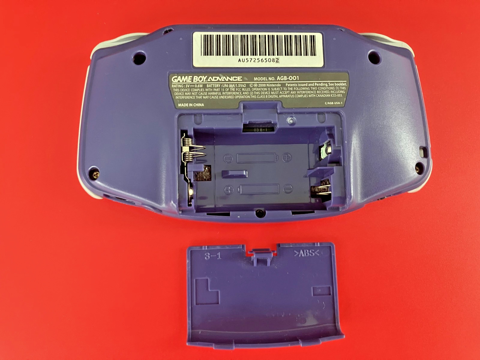 Gameboy Advance Console System Indigo Purple AGB-001 Nintendo GBA Game Boy