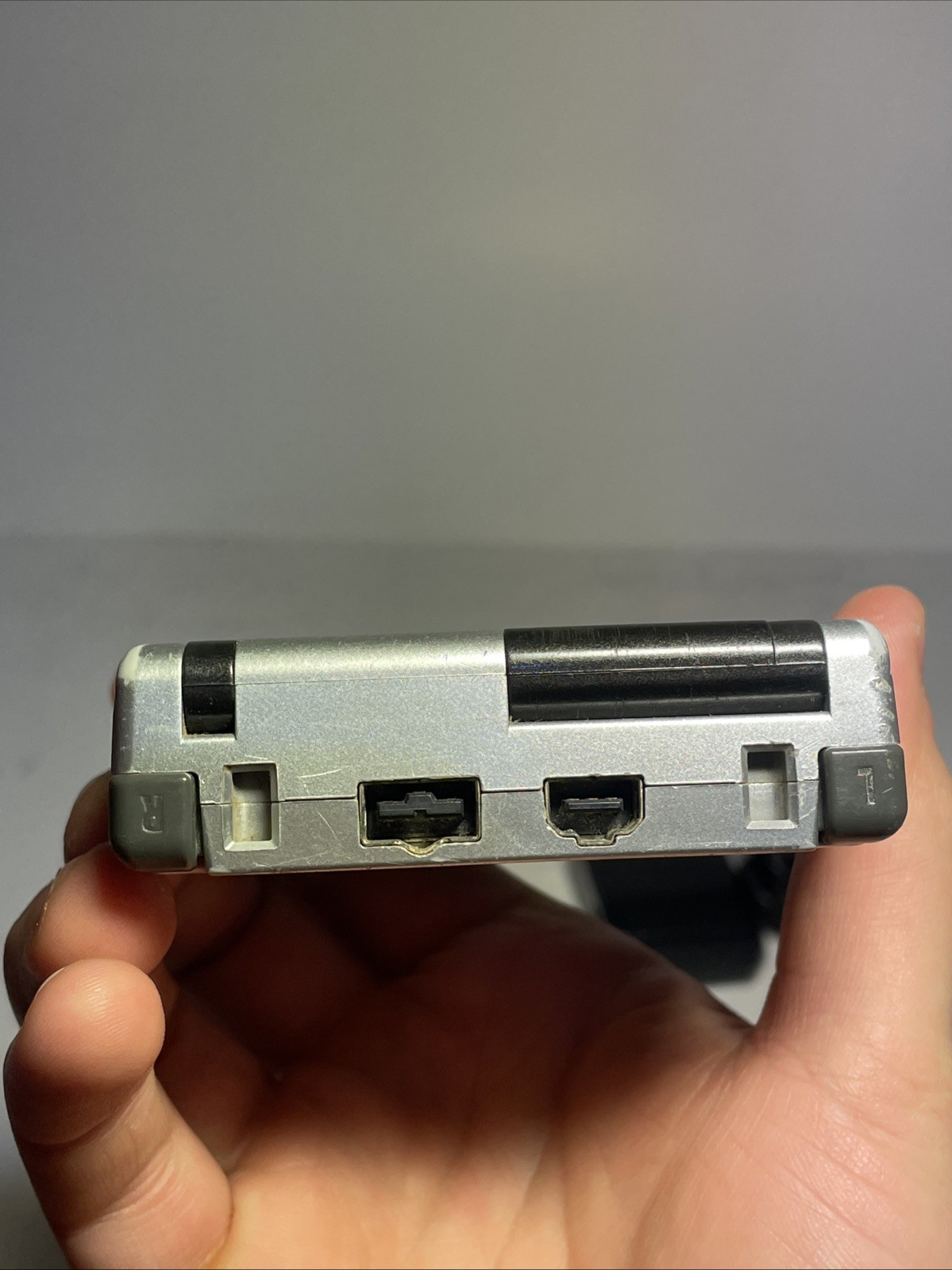 Nintendo Game Boy Advance SP Handheld System – Black and Silver TESTED Has Wear
