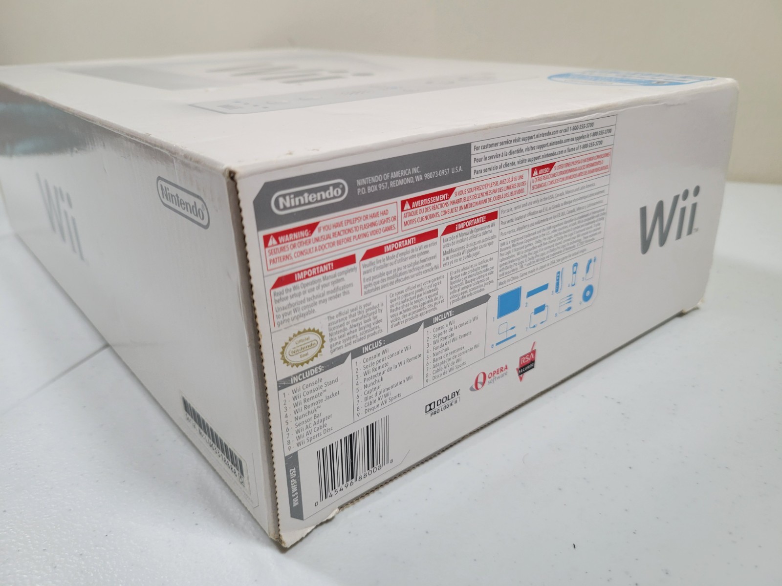 White Nintendo Wii Console RVL-001 – Complete In-box – Matching serial #’s