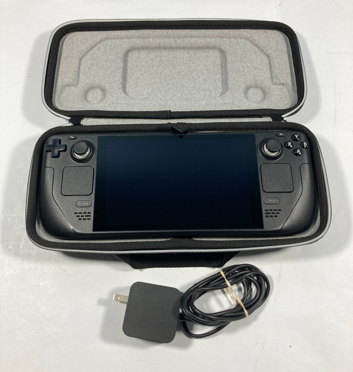 Valve Steam Deck 256GB Handheld System with Blue Logo Case – Very Good