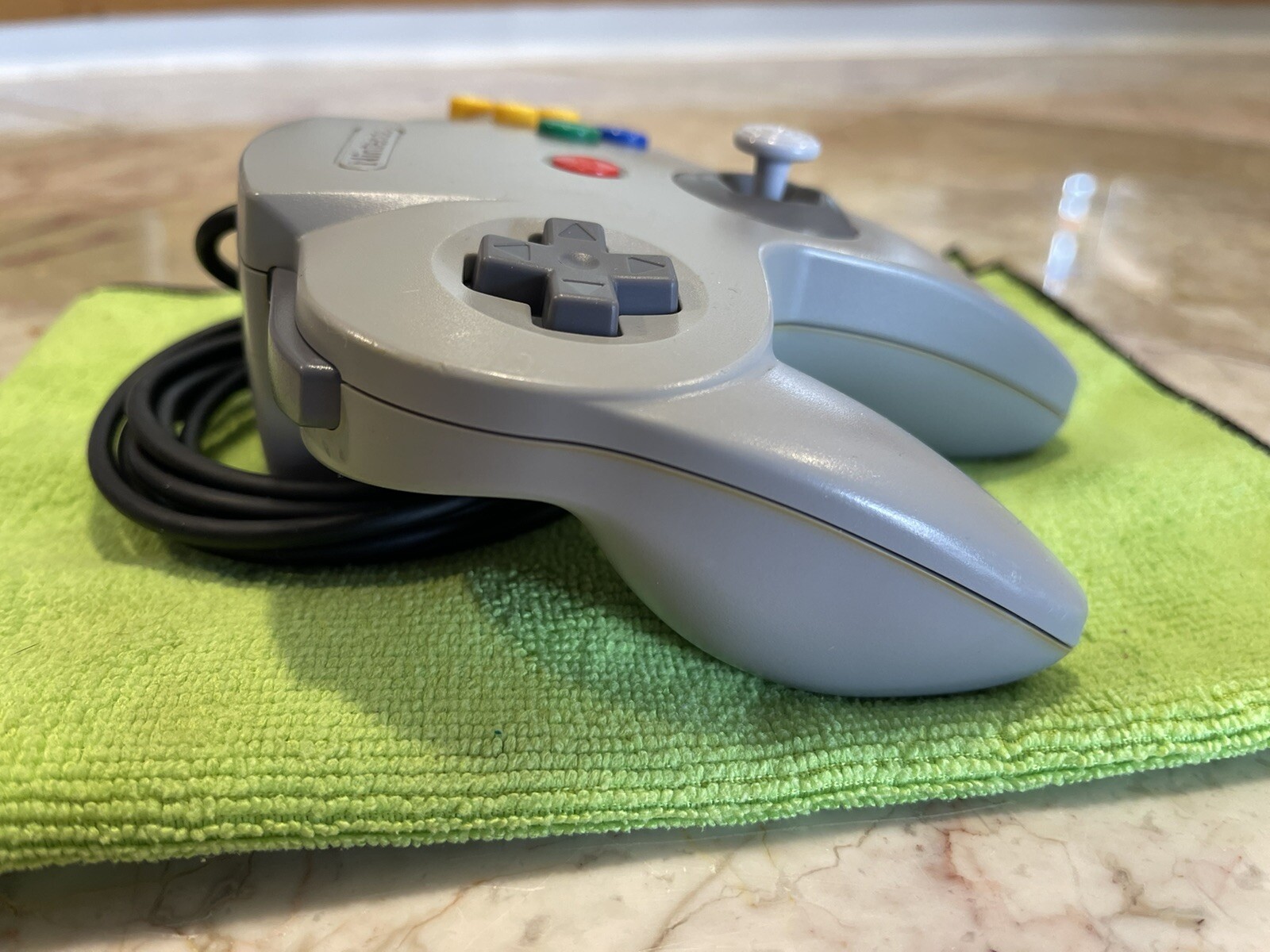 Nintendo N64 Charcoal Gray Console w/Gray & Atomic Purple Controllers – Cleaned