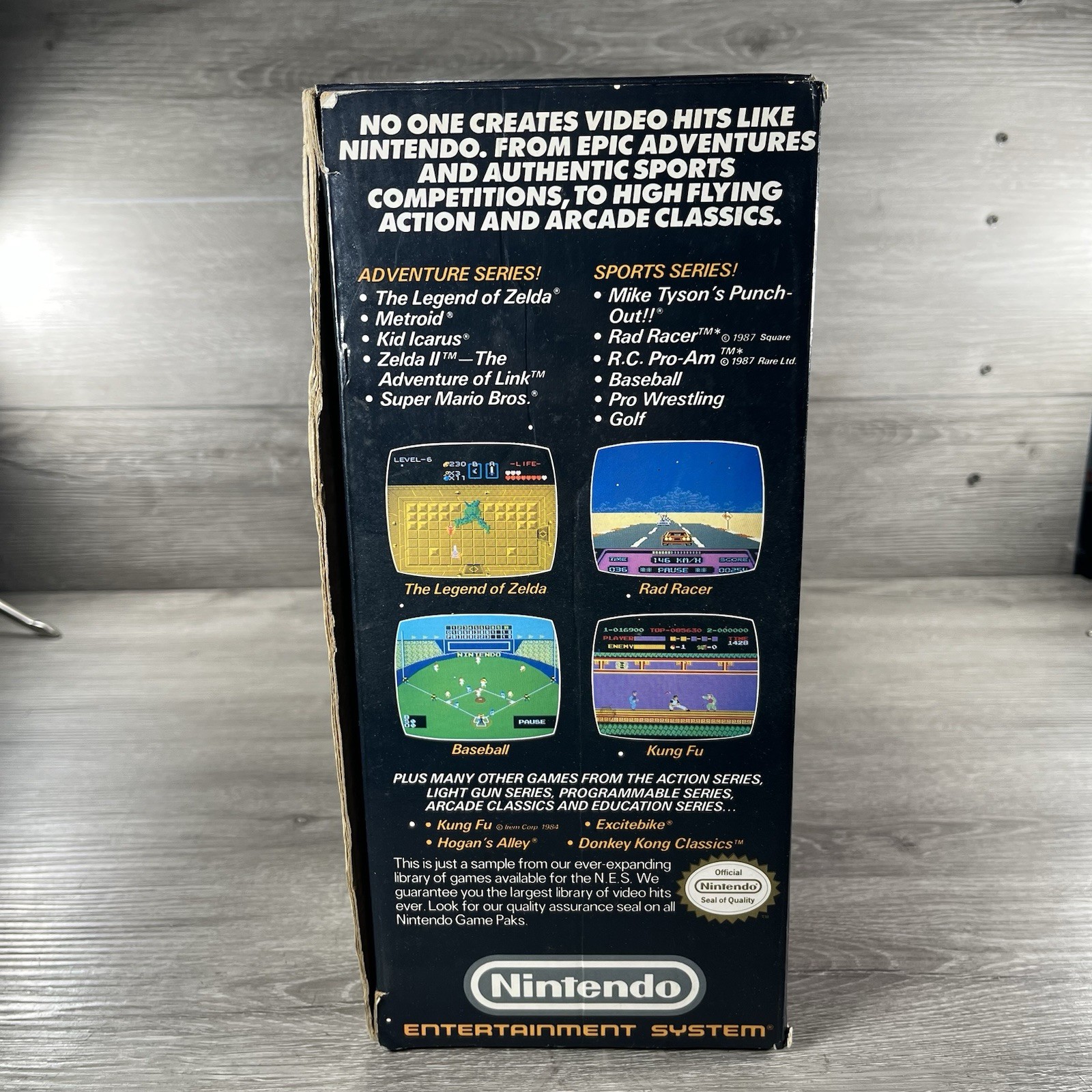 Nintendo NES Action Set Complete In Box Inserts Mario/Duck Hunt Tested
