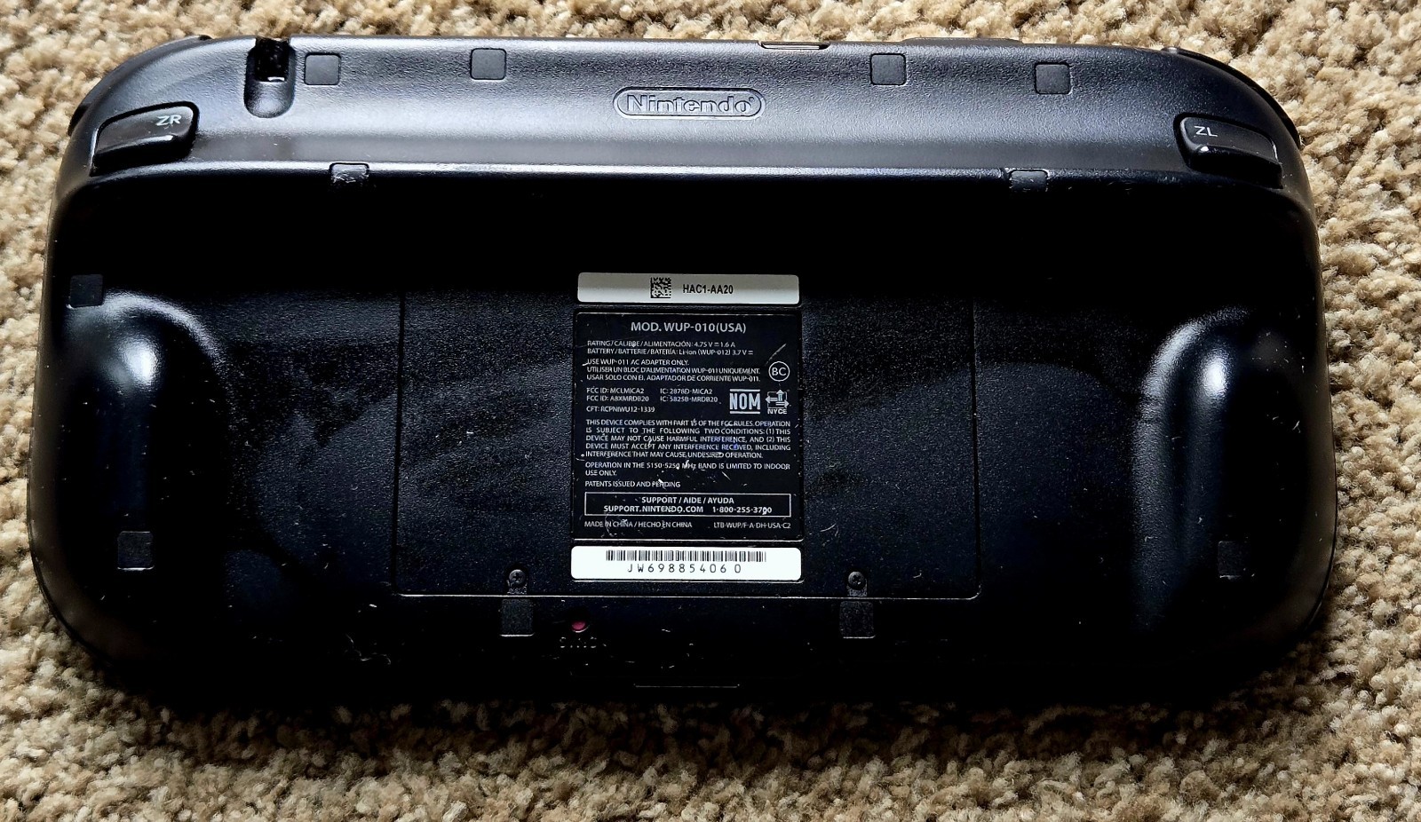 Nintendo Wii U Model WUP 101(02) 32GB With Gamepad No Power Adapter