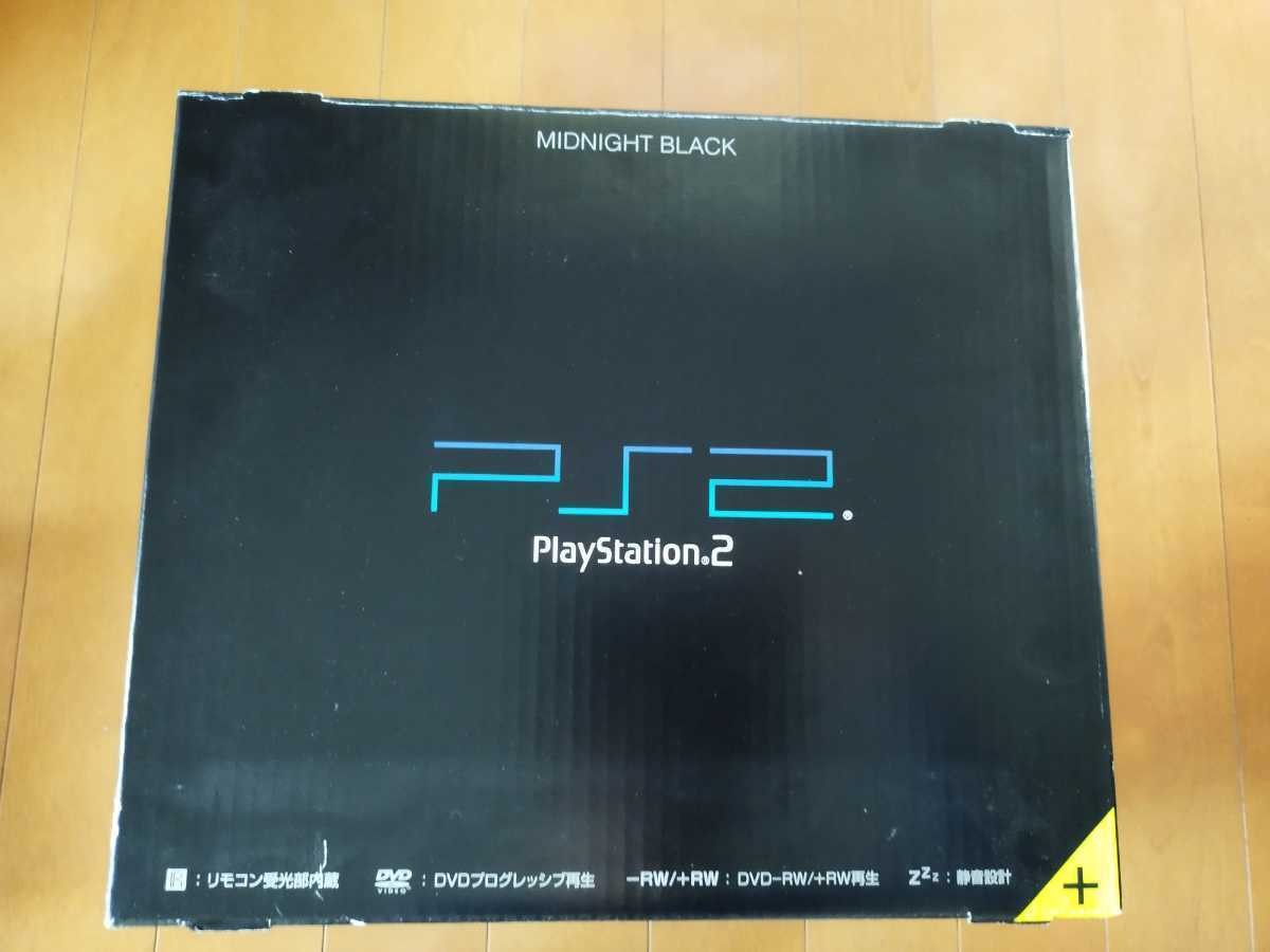 Sony Playstation 2 Console Midnight Black SCPH-50000 W/Box PS2 Retro Good Used
