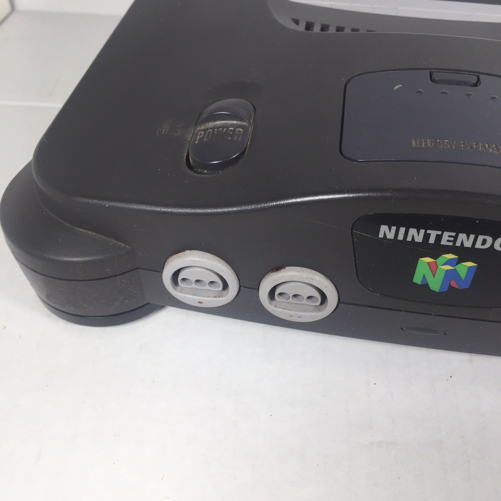 N64 Nintendo 64 Video Game System w Jumper Pack, Power Cord Console Tested B