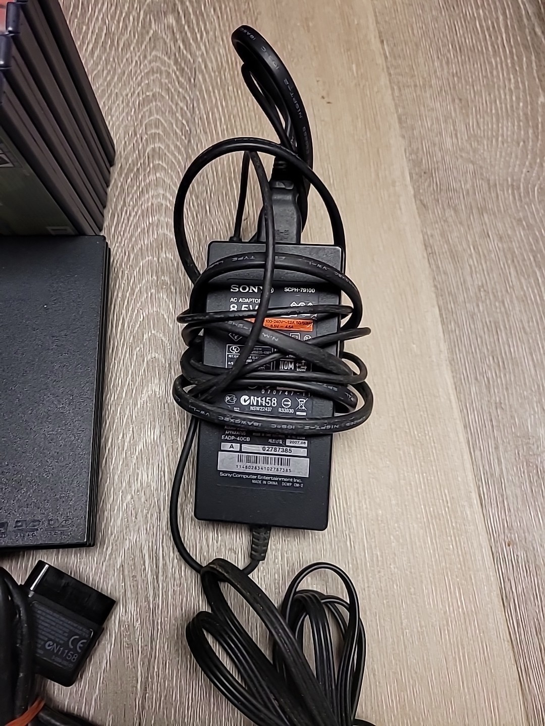 Sony PlayStation 2 Slim Charcoal Black Console Tested Bundle 5 Games