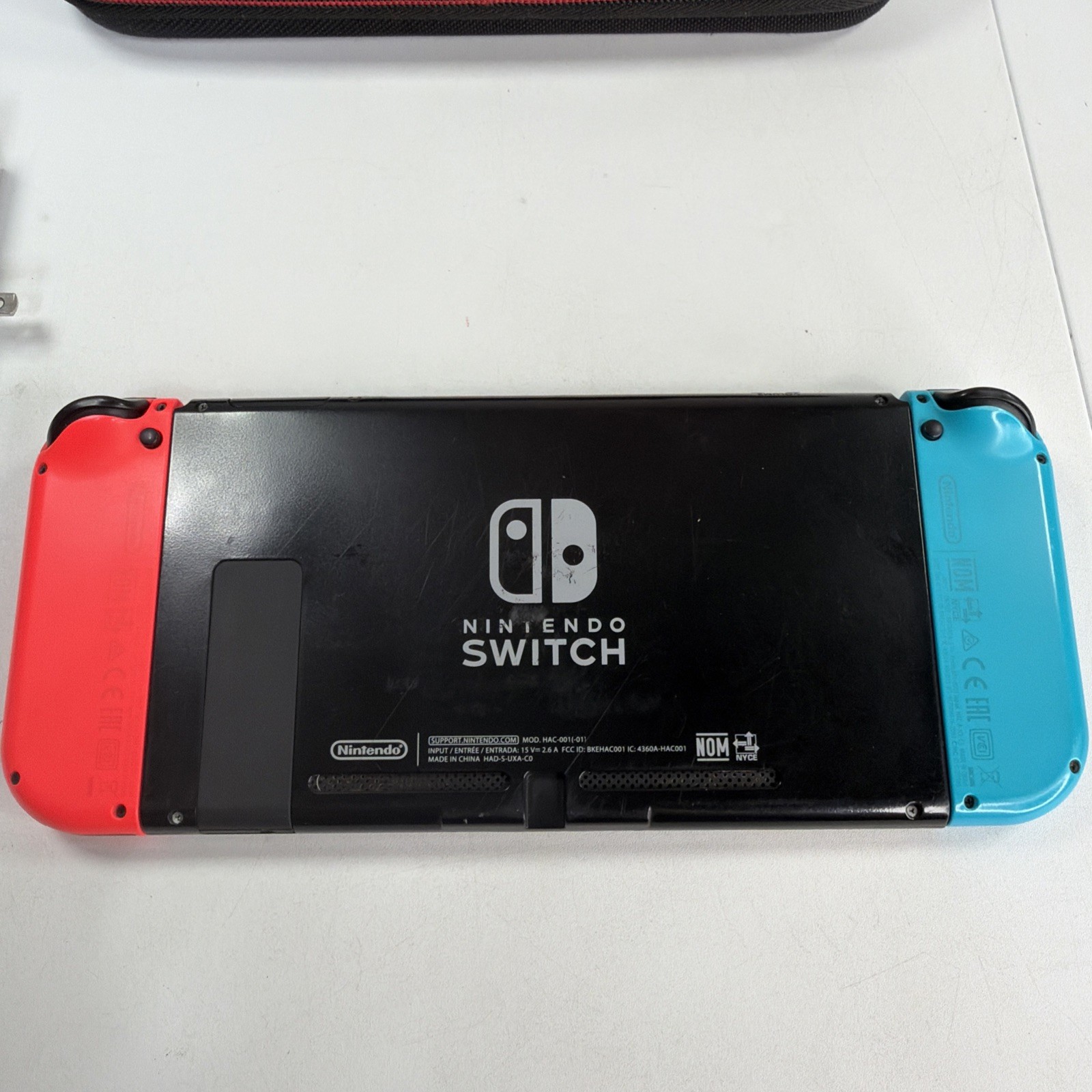 Nintendo Switch HAC-001 32GB Black Console w/Neon Red & Blue Joy-Con 128gb Micro