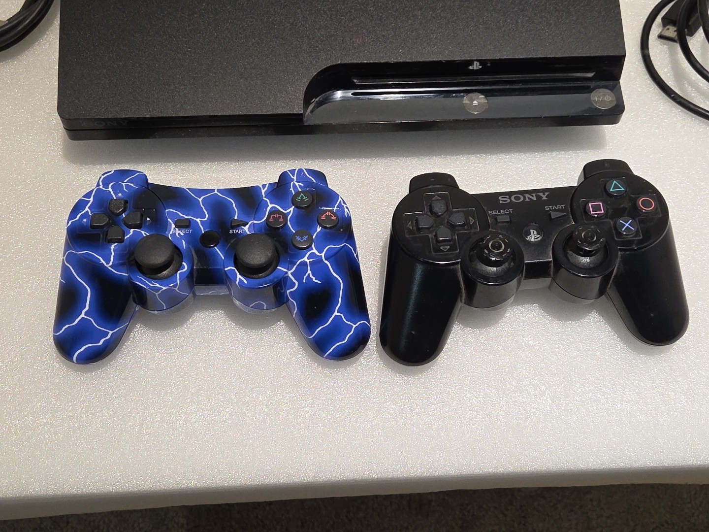 Sony PlayStation 3 PS3 2001A Console W/2 Controllers Cords 15 Games Tested