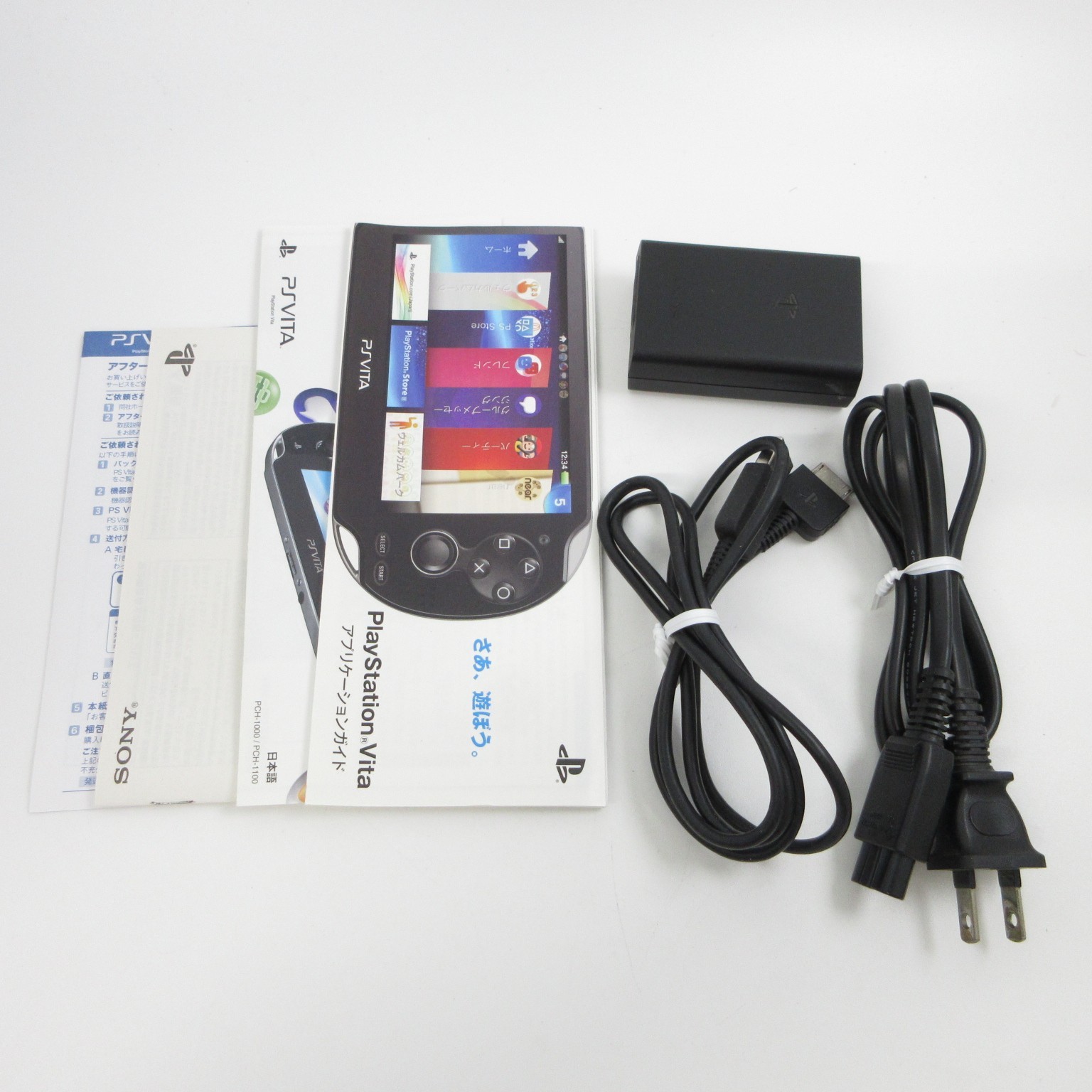 【Excellent】Sony PS Vita PCH-1000 Crystal Black Wi-Fi Model Console #DEN0524/01