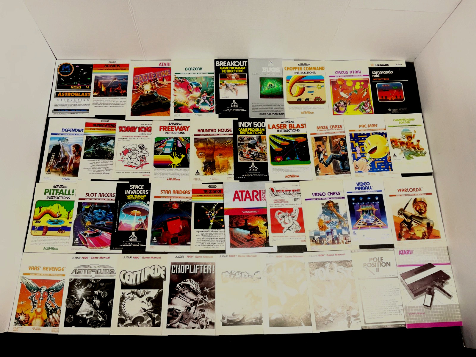 ATARI 7800 Pro System Console 37 Games and Manuals Tested Working