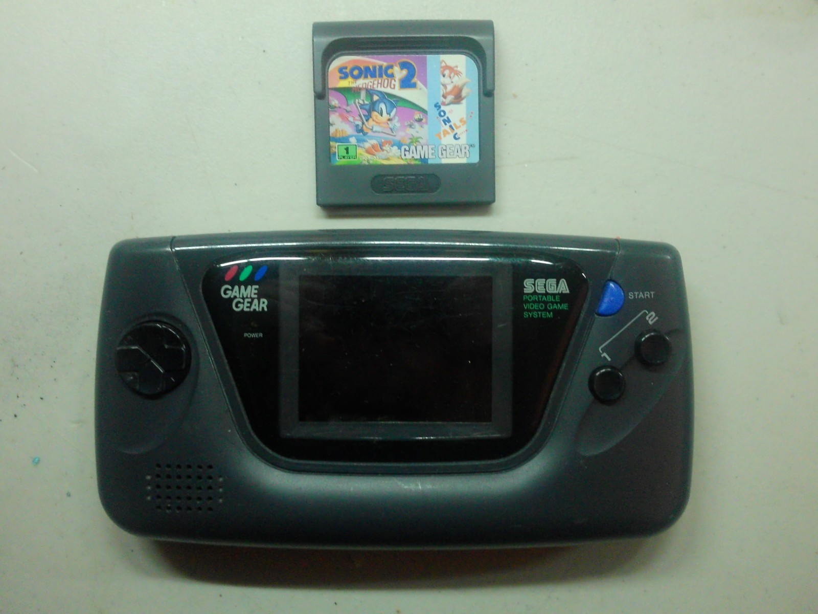 Sega Game Gear Console With Sonic the Hedgehog 2 (Read Description)