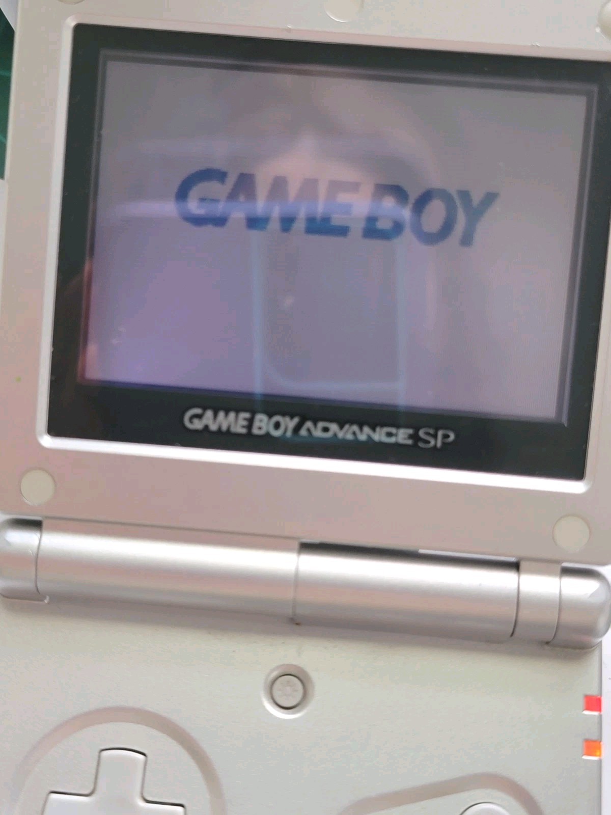 Nintendo Game Boy Advance SP Handheld System WithCharger Silver AGS 001 Working