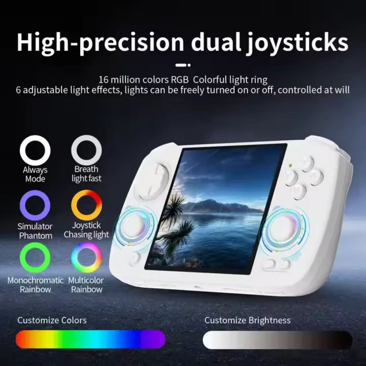 RG CubeXX Black Gray White Anbernic Handheld Game Console 3.95″ IPS Linux 64-bit