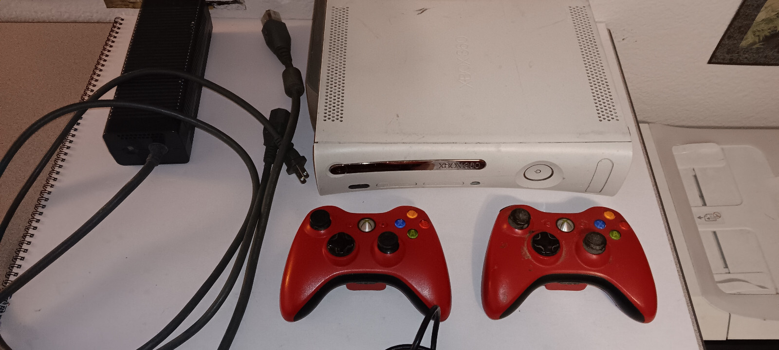 Xbox 360 Core Console White Bundle Microsoft- In Box, Disk Drive Issue, Tested
