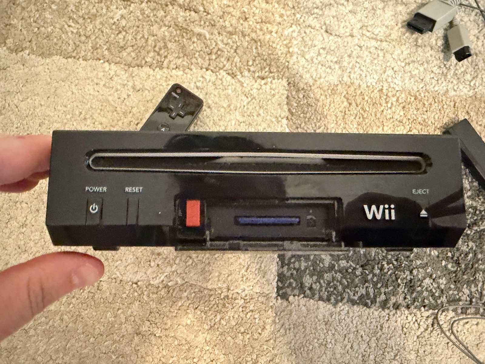Nintendo Wii Family Edition 512MB -RVL-101 Black With Travel Case Tested Working