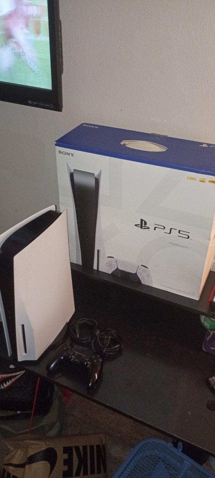 Sony PS5 PlayStation 5 Disc Standard Gaming Console with 4 Downloaded Games