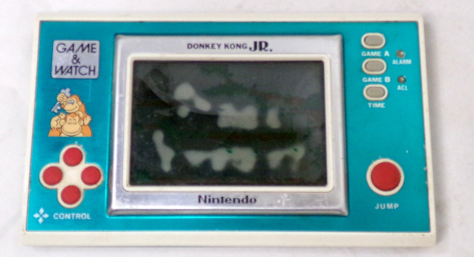 Vintage 1982 Nintendo Game & Watch Donkey Kong Jr Handheld Broken Screen