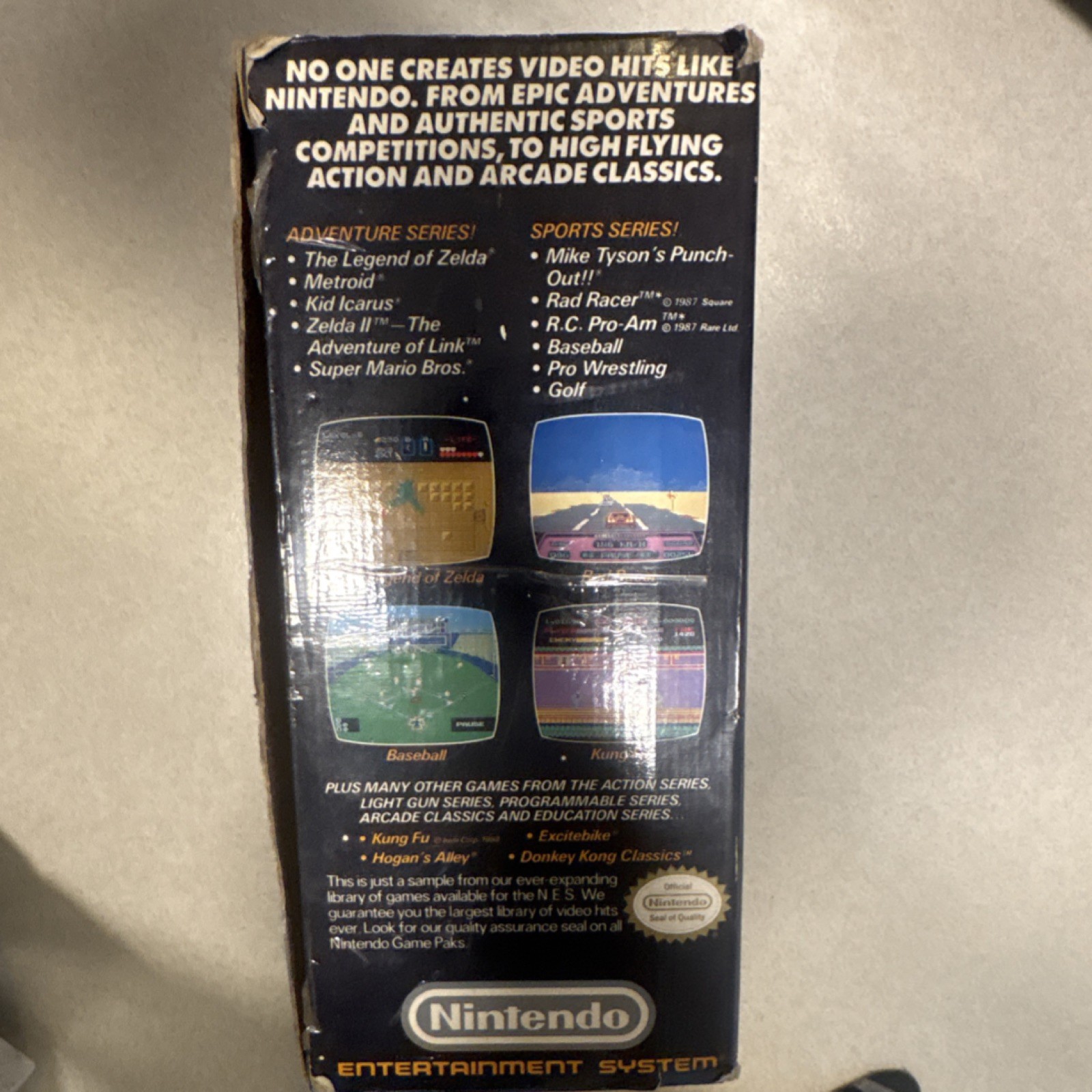 Nintendo NES Action Set Light Gun Compatible Home Console Gray Black Red