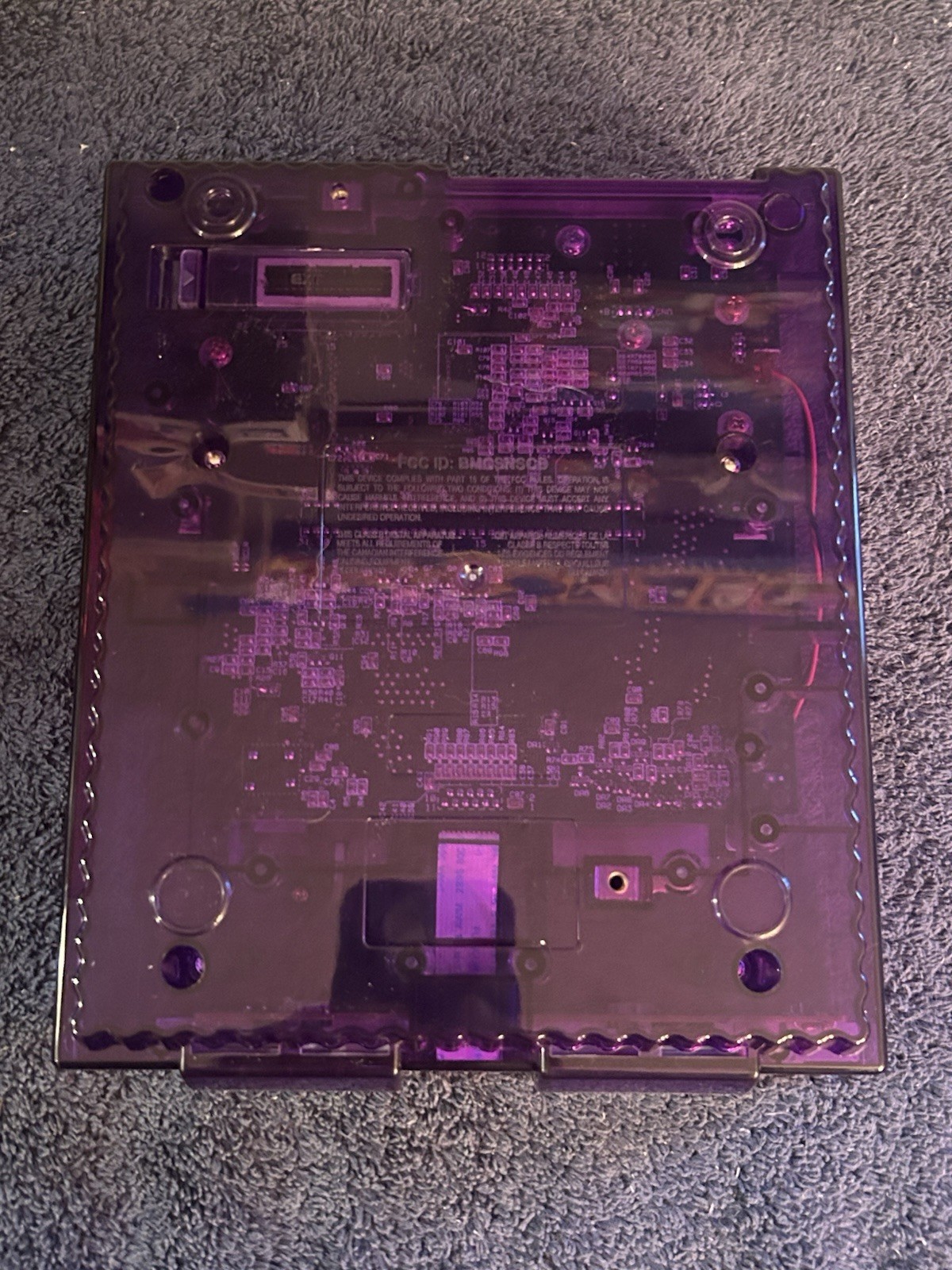Super Nintendo Console – SNES Purple Clear Custom Case Reshell – Plays Famicom