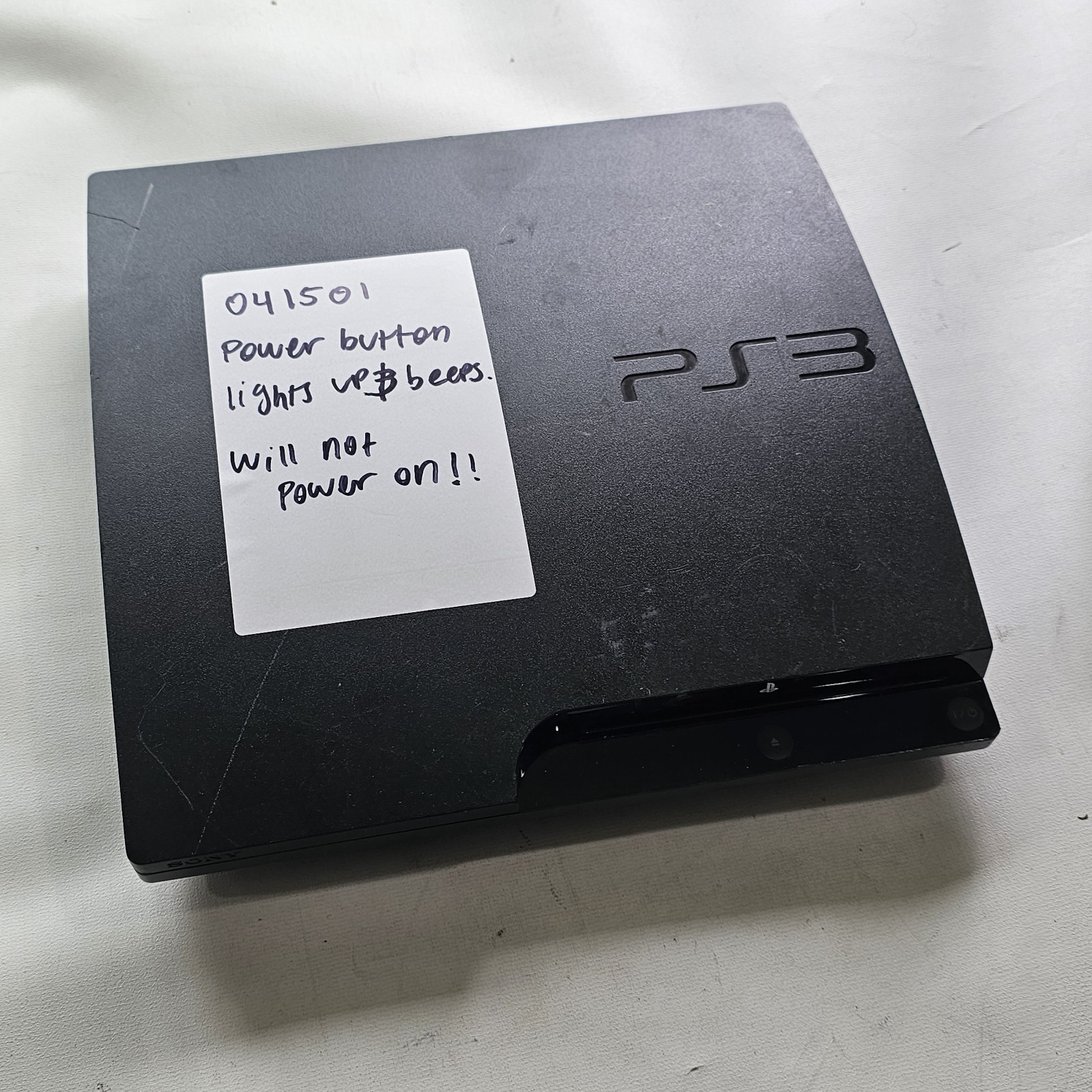 Sony PlayStation 3 PS3 Slim 320GB CECH-3001B PARTS REPAIR ONLY WONT POWER ON