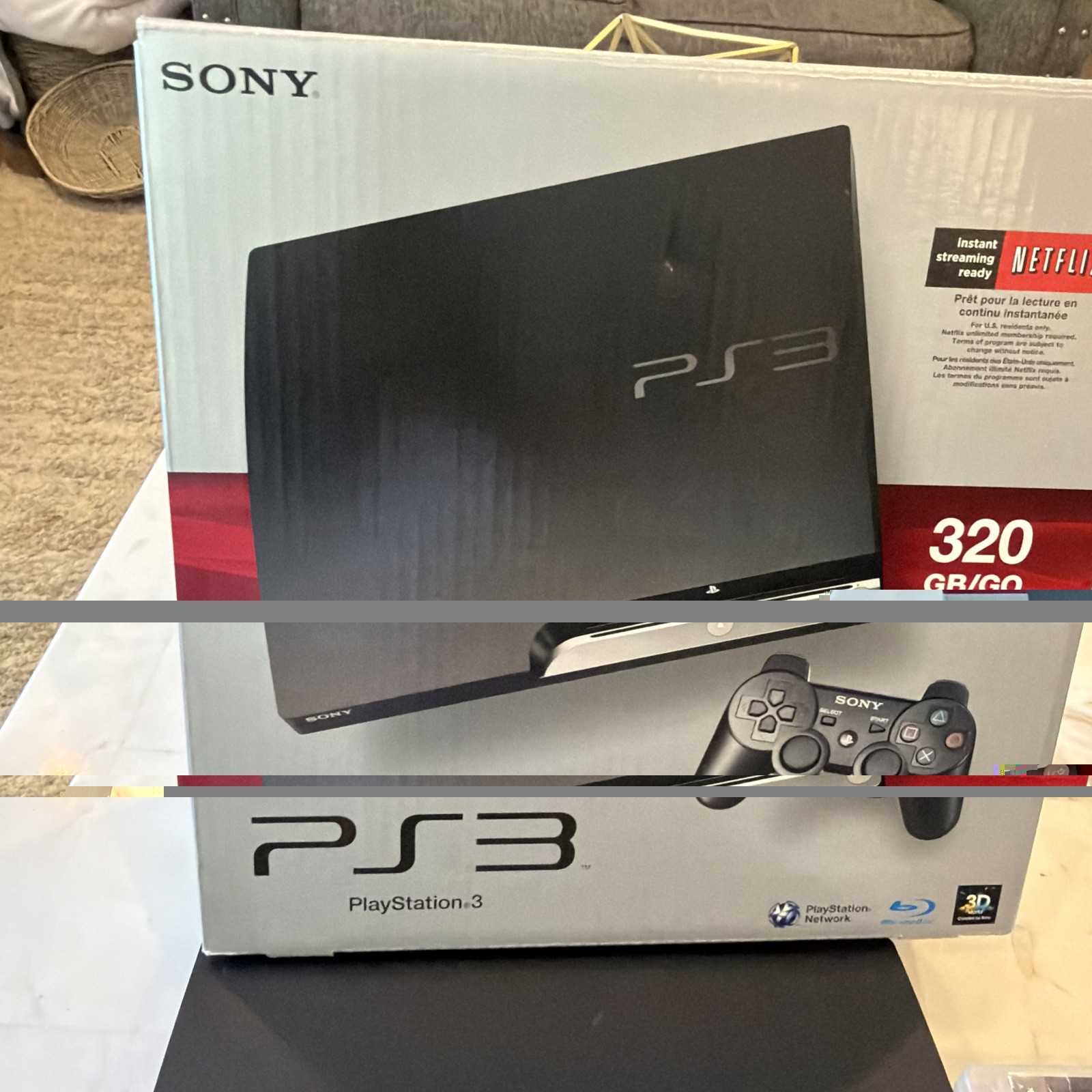 Sony PlayStation 3 Slim Move Bundle 320GB Charcoal Black Console With 5 Games