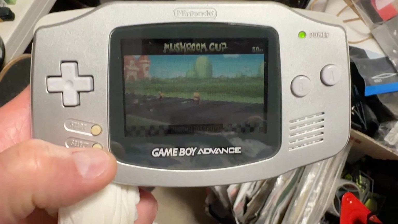 Nintendo Gameboy Advance GBA Silver + three Games Works see description !