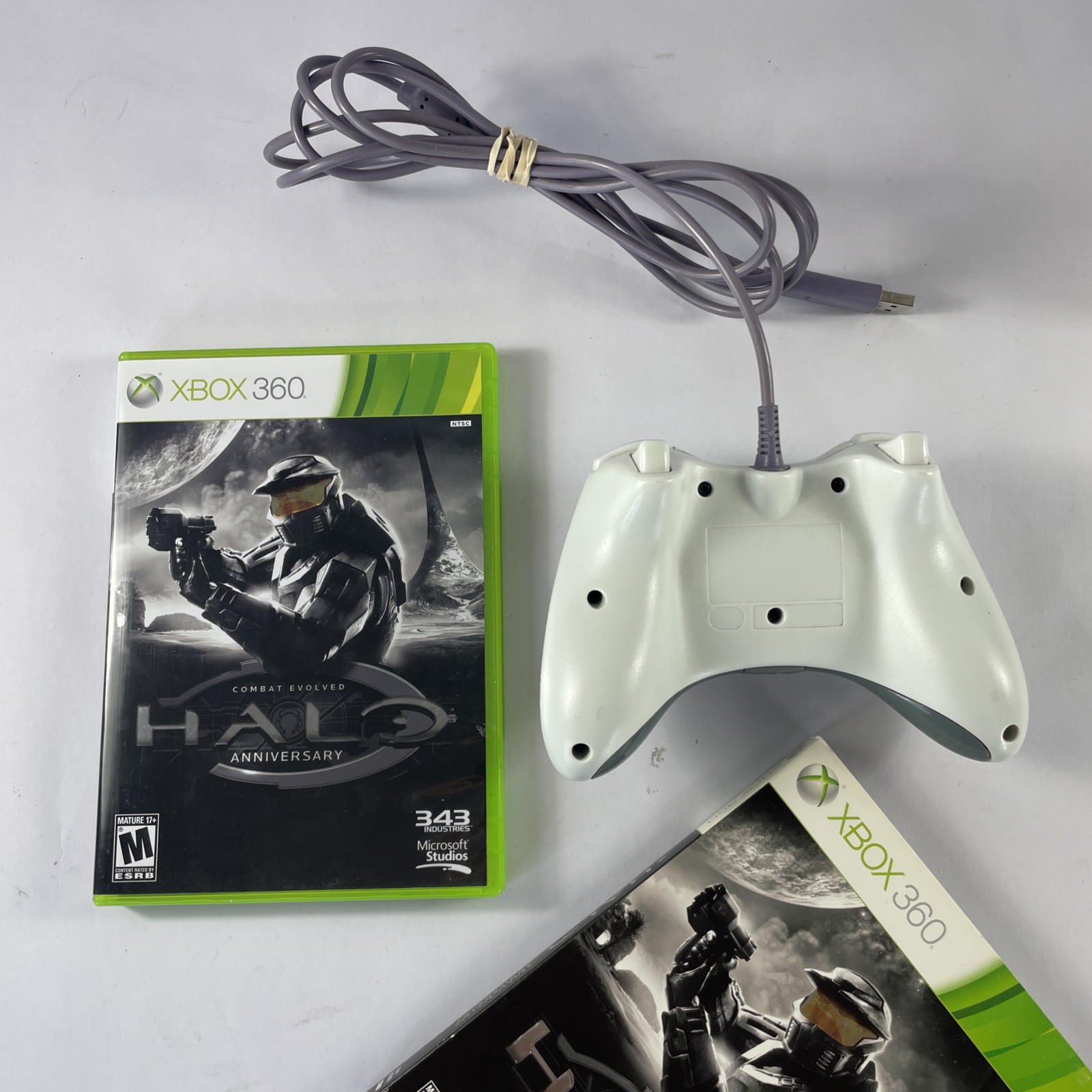 Microsoft Xbox 360 60GB White Console W Halo 4 Skin & Halo Combat Evolved TESTED