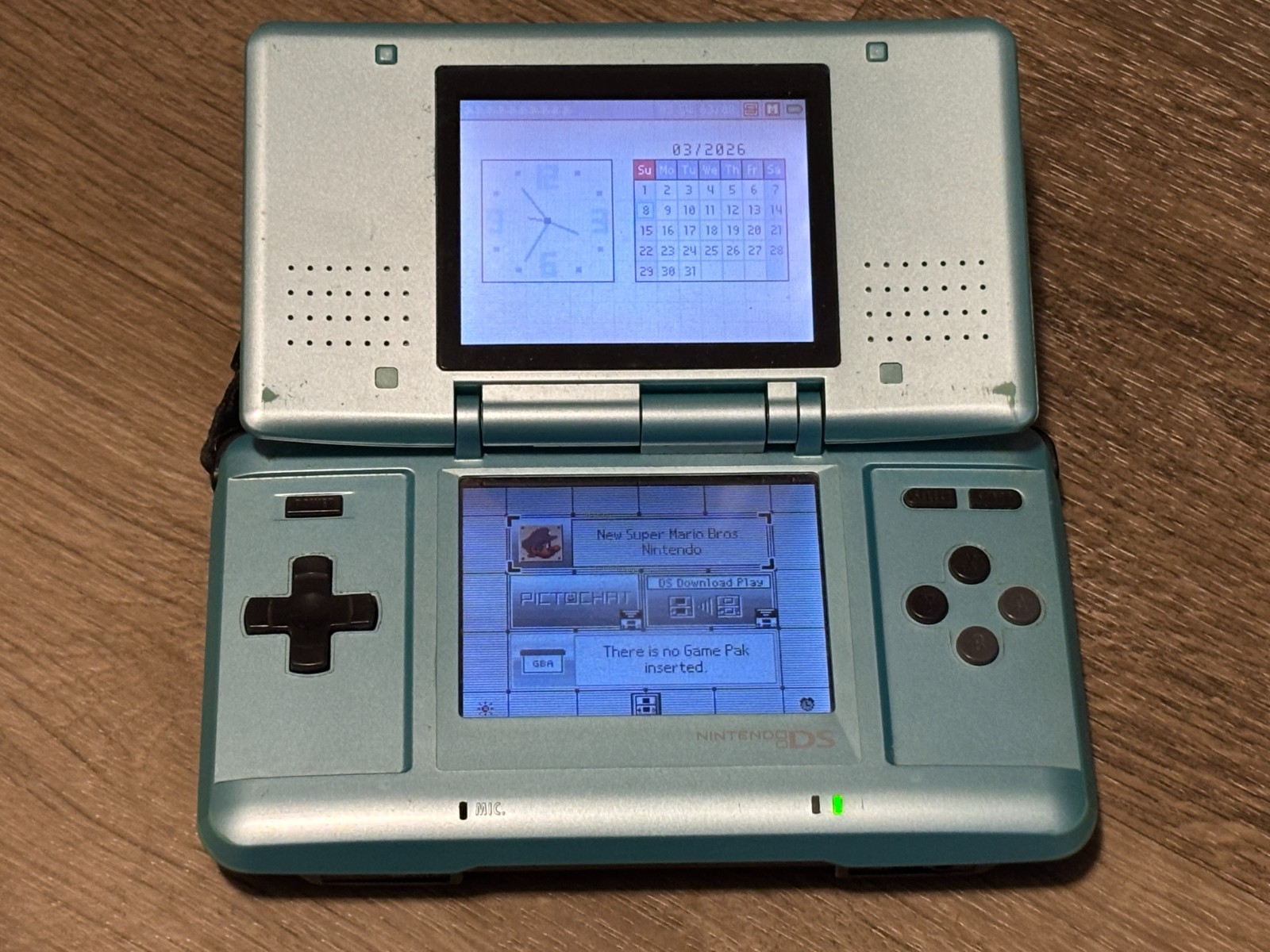 Nintendo DS Original Teal Handheld Console System w/Stylus Authentic *Read*
