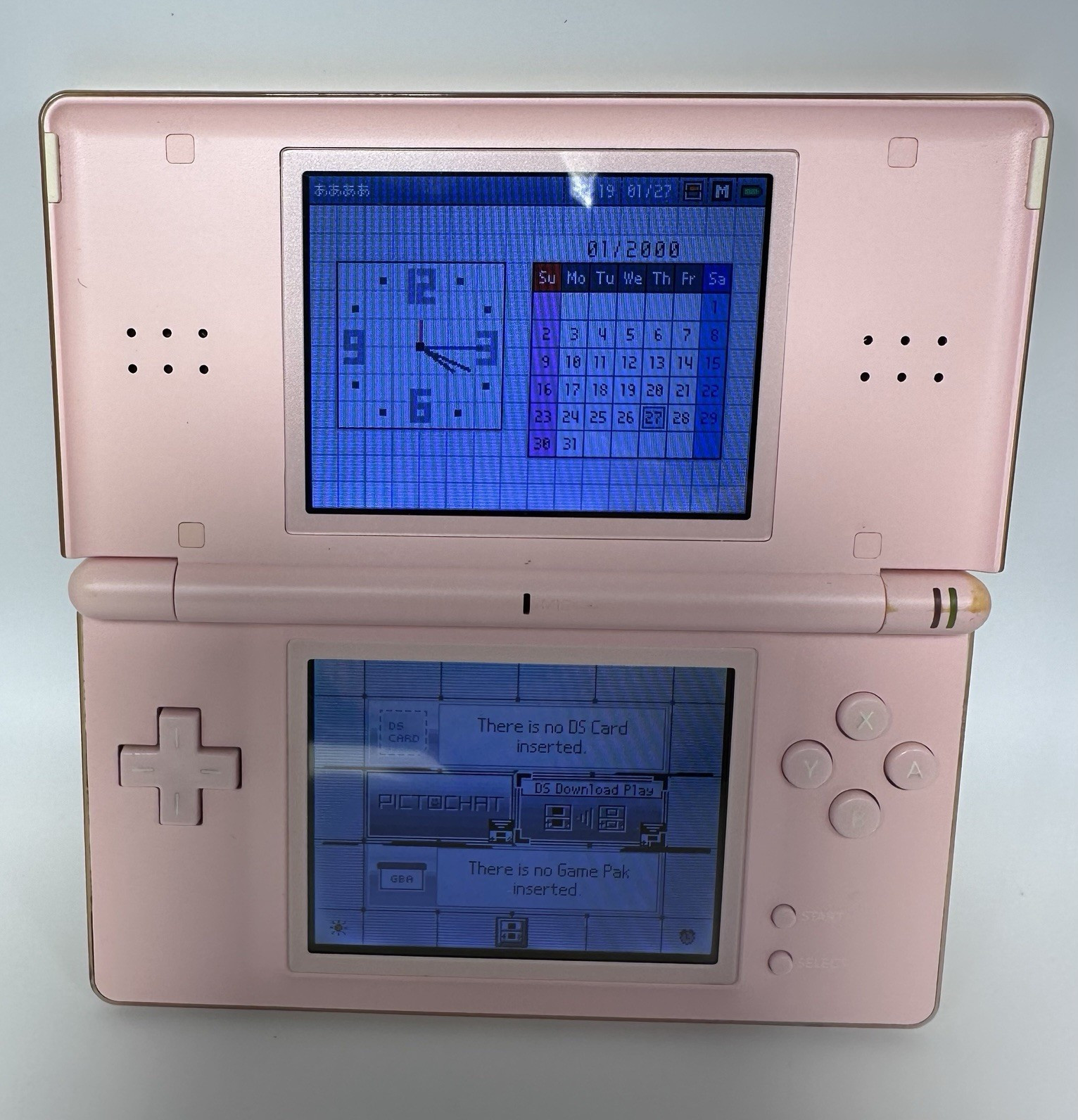 Nintendo DS Lite Pink Handheld Console Touchscreen Dual Screen with Stylus