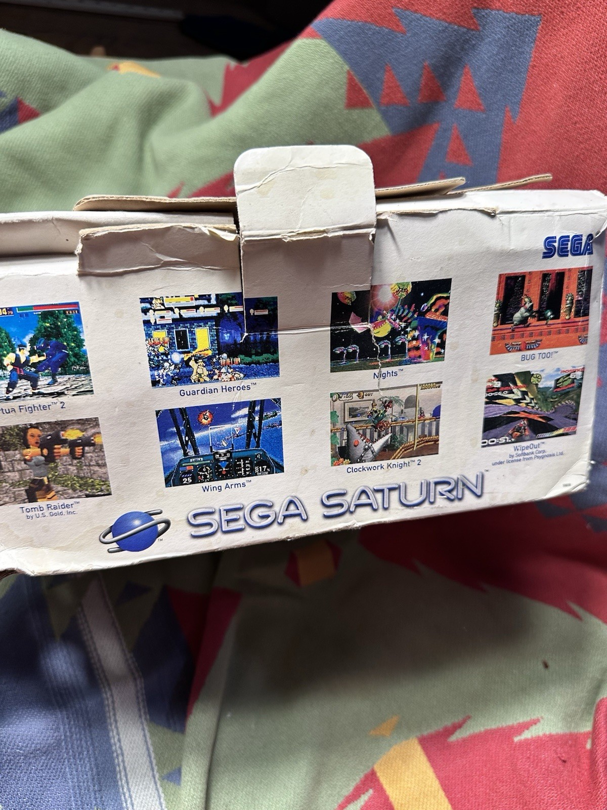 Sega Saturn Console In Original Box Working 3 Games Sampler CIB 2 Controller’s