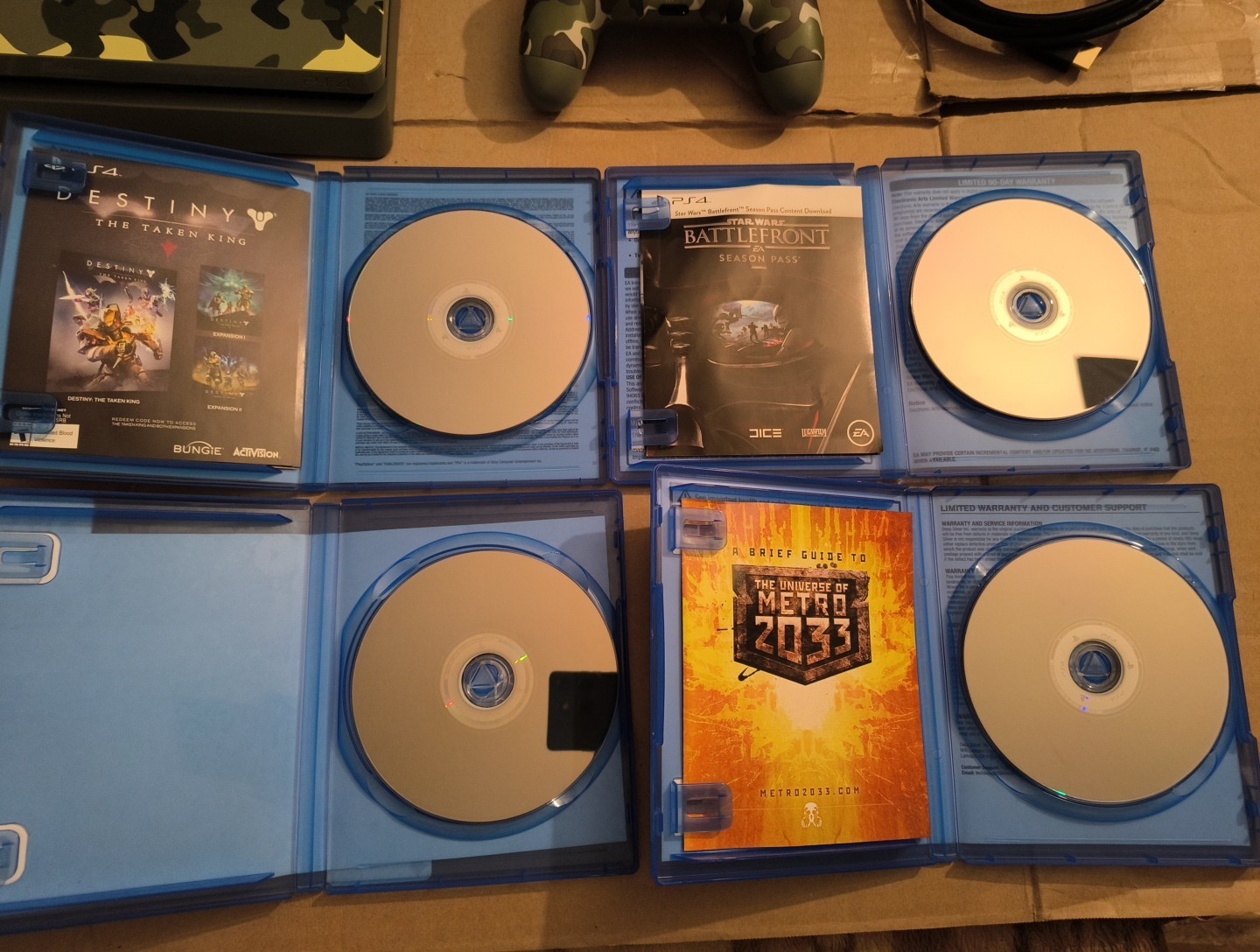 PS4 Slim Call Of Duty WW2 Camo Limited Edition In Box Lot Of 17 Games Read Des