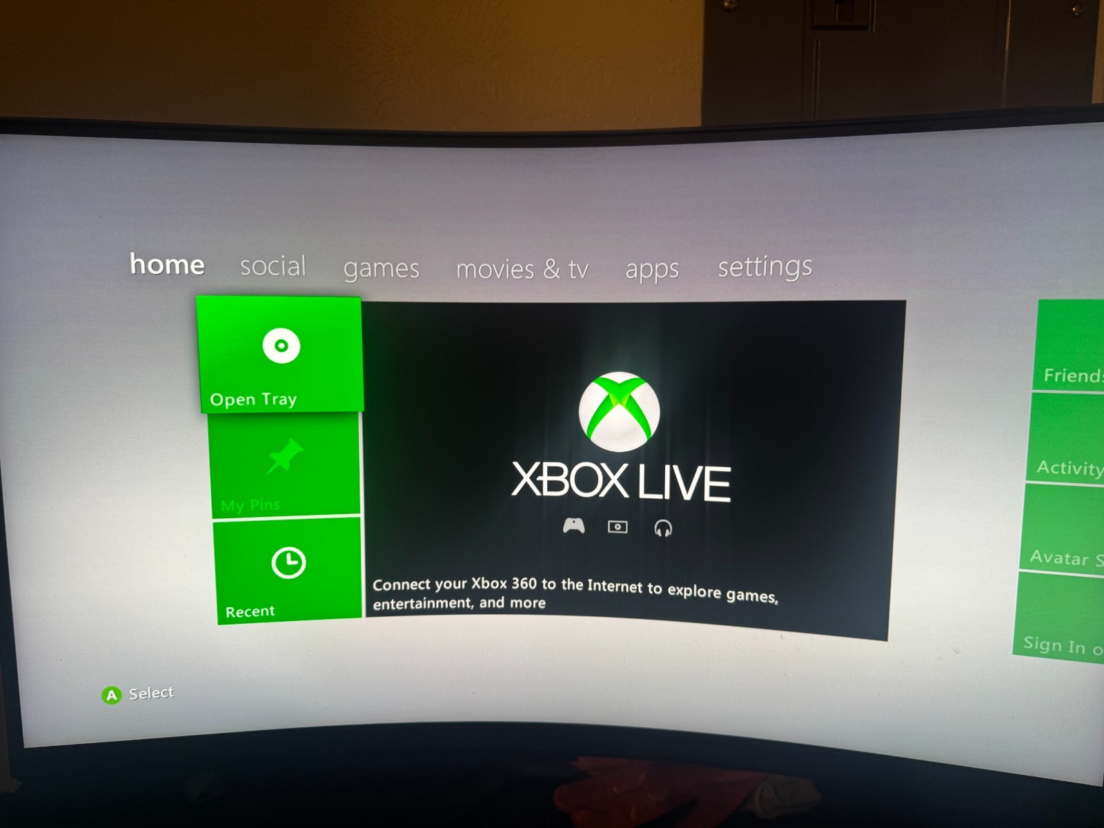 Xbox 360 S console 250GB w/ HDMI+AV cables, Power supply + 6 games NO CONTROLLER
