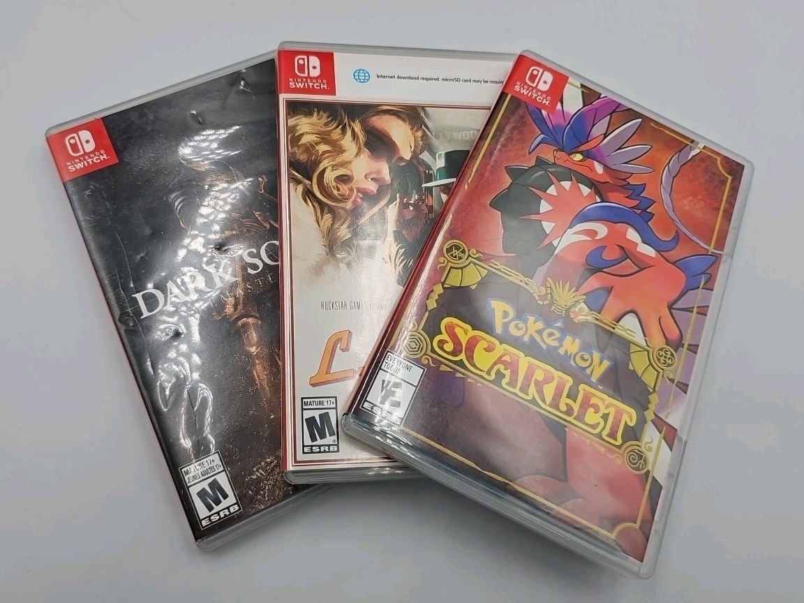 Nintendo Switch OLED HEG-001 64GB 512GB SD card With 3 Nintendo Switch Games